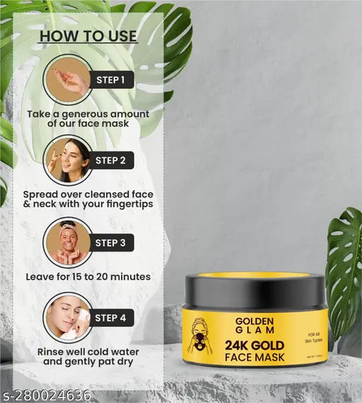 24K Gold Face Mask Glow With Healthy Radiance