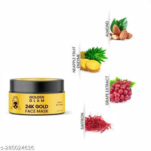 24K Gold Face Mask Glow With Healthy Radiance